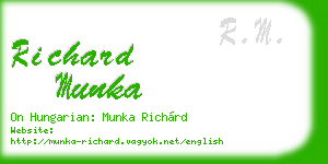 richard munka business card