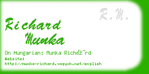 richard munka business card